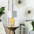 Stained Glass Table Lamp Cracked Textured yellow glass lamp Base table lamp Supplier